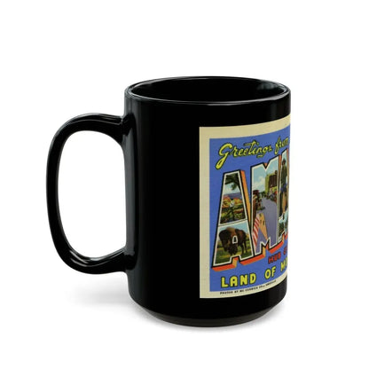 Greetings from Amarillo (Greeting Postcards) Black Coffee Mug - Go Mug Yourself