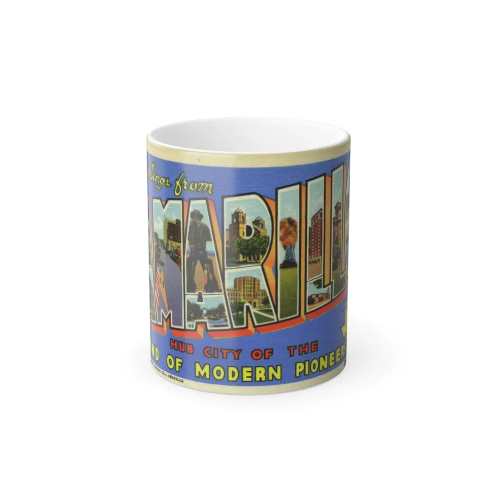 Greetings from Amarillo (Greeting Postcards) Color Changing Mug 11oz-11oz-Go Mug Yourself