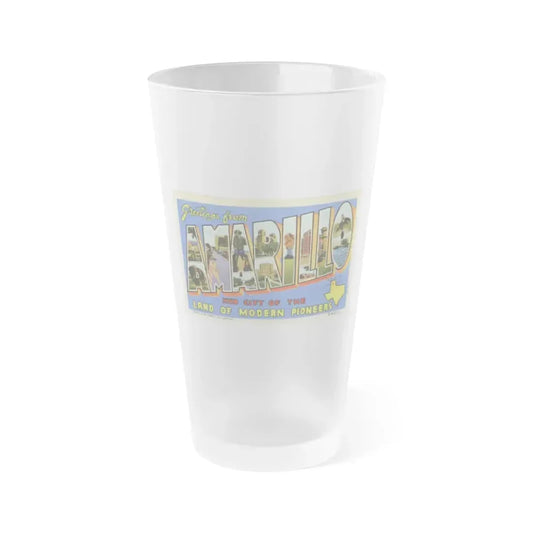 Greetings from Amarillo (Greeting Postcards) Frosted Pint Glass 16oz Default Title - Go Mug Yourself