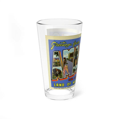 Greetings from Amarillo (Greeting Postcards) Pint Glass 16oz-Go Mug Yourself