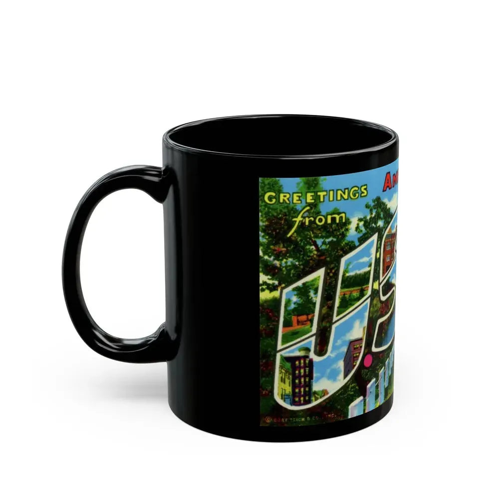 Greetings from Americas Main Street US 66 scenic Missouri (Greeting Postcards) Black Coffee Mug - Go Mug Yourself