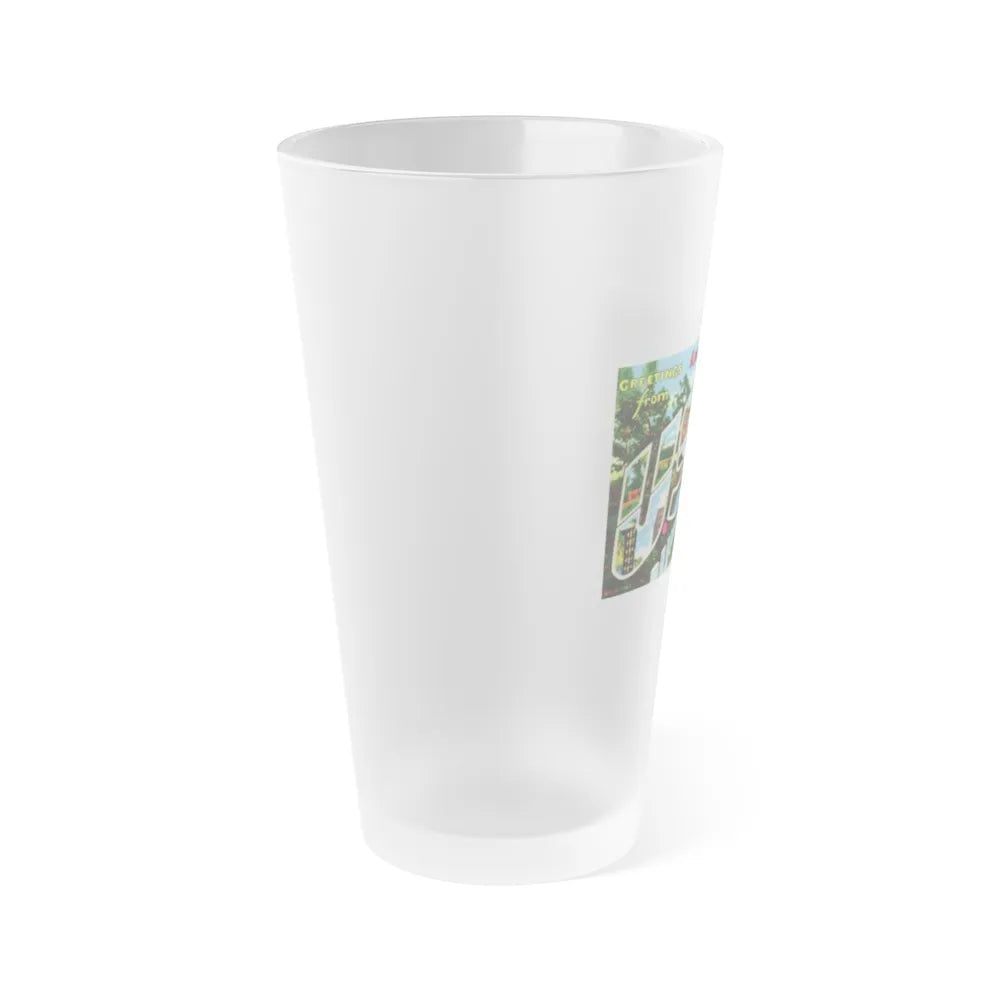 Greetings from Americas Main Street US 66 scenic Missouri (Greeting Postcards) Frosted Pint Glass 16oz-Go Mug Yourself