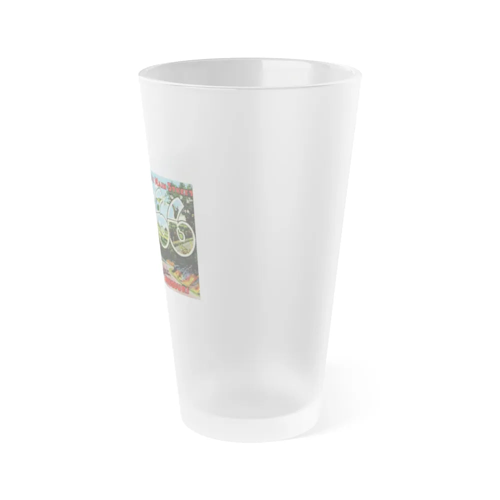 Greetings from Americas Main Street US 66 scenic Missouri (Greeting Postcards) Frosted Pint Glass 16oz-Go Mug Yourself