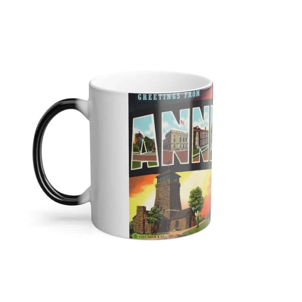 Greetings from Anniston Ala (Greeting Postcards) Color Changing Mug 11oz-Go Mug Yourself