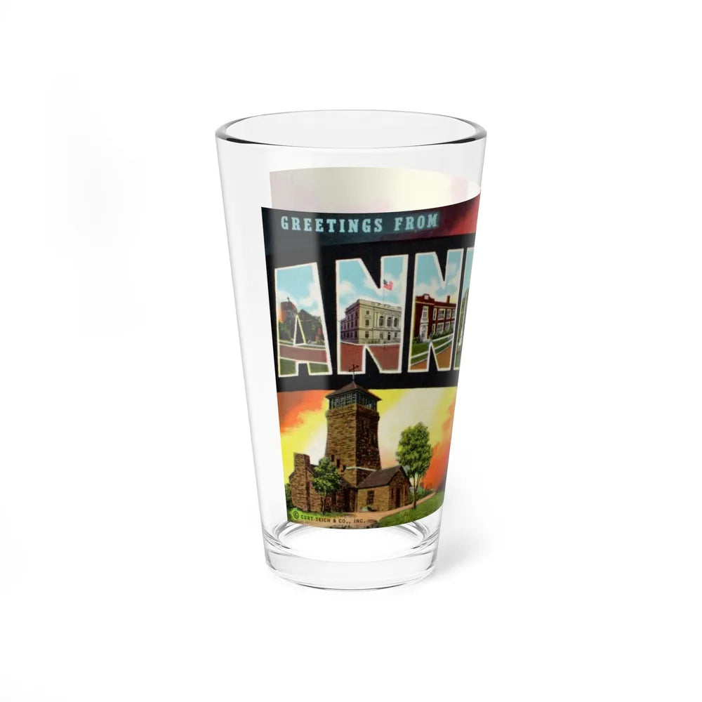 Greetings from Anniston Ala (Greeting Postcards) Pint Glass 16oz-Go Mug Yourself