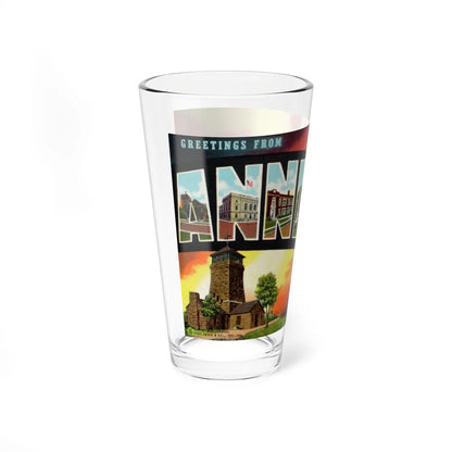 Greetings from Anniston Ala (Greeting Postcards) Pint Glass 16oz-Go Mug Yourself