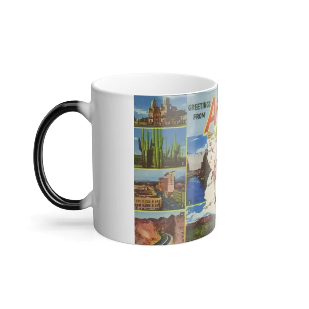 Greetings from Arizona (Greeting Postcards) Color Changing Mug 11oz-Go Mug Yourself