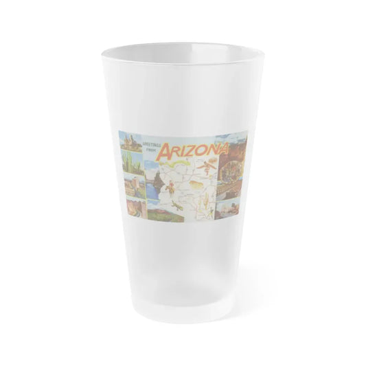 Greetings from Arizona (Greeting Postcards) Frosted Pint Glass 16oz Default Title - Go Mug Yourself