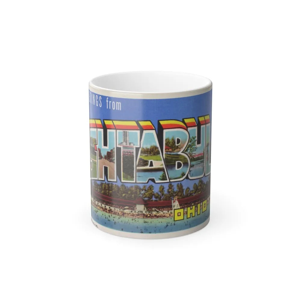 Greetings from Ashtabula Ohio (Greeting Postcards) Color Changing Mug 11oz-11oz-Go Mug Yourself