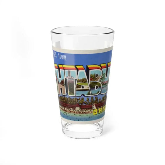 Greetings from Ashtabula Ohio (Greeting Postcards) Pint Glass 16oz 16oz - Go Mug Yourself