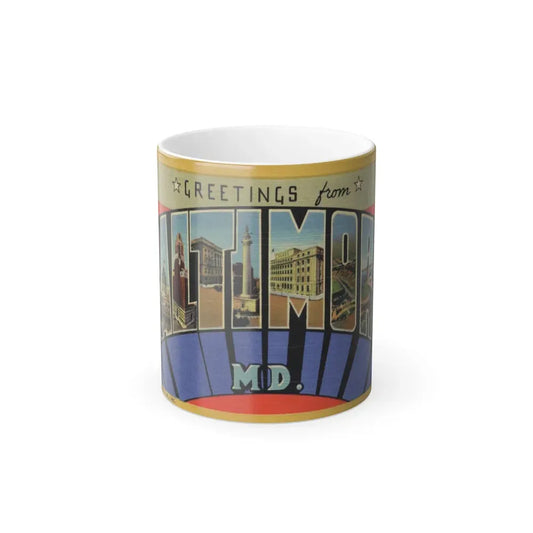 Greetings from Baltimore MD (Greeting Postcards) Color Changing Mug 11oz Default Title 11oz - Go Mug Yourself