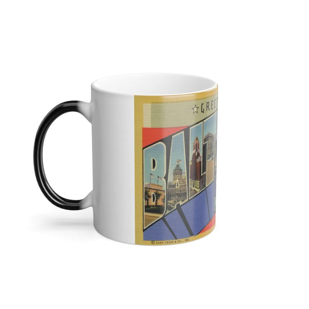 Greetings from Baltimore MD (Greeting Postcards) Color Changing Mug 11oz-Go Mug Yourself