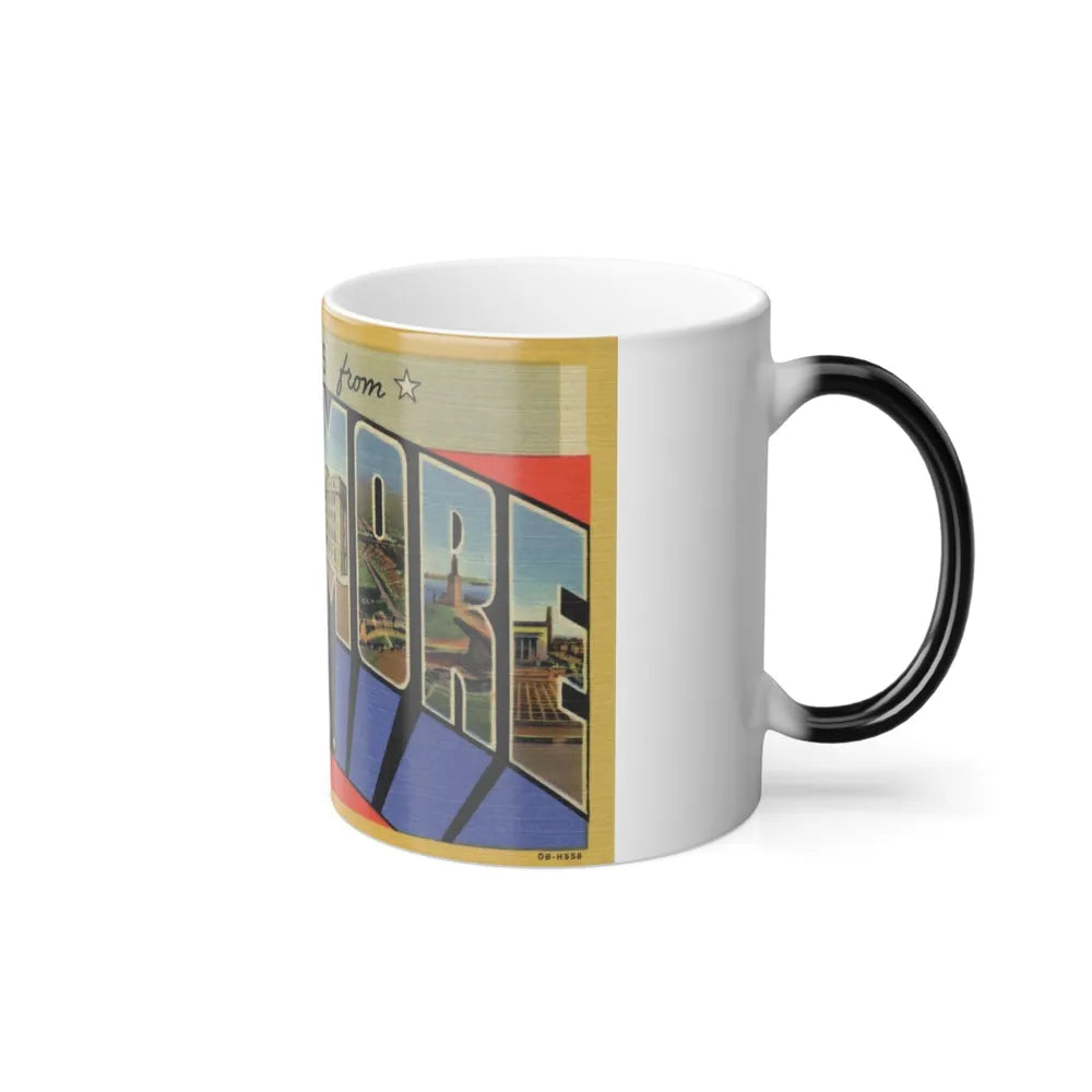 Greetings from Baltimore MD (Greeting Postcards) Color Changing Mug 11oz-Go Mug Yourself