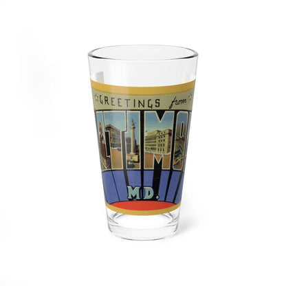 Greetings from Baltimore MD (Greeting Postcards) Pint Glass 16oz-16oz-Go Mug Yourself