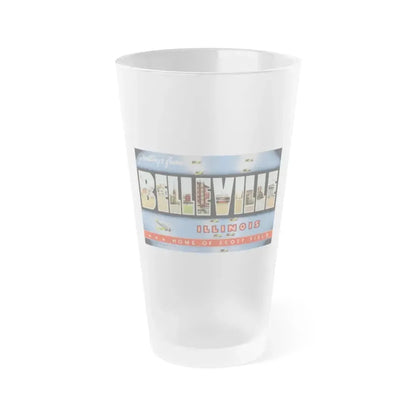 Greetings from Belleville Illinois home of Scott Field (Greeting Postcards) Frosted Pint Glass 16oz Default Title - Go Mug Yourself
