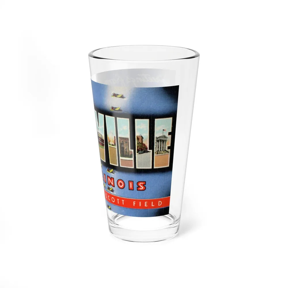 Greetings from Belleville Illinois home of Scott Field (Greeting Postcards) Pint Glass 16oz-Go Mug Yourself