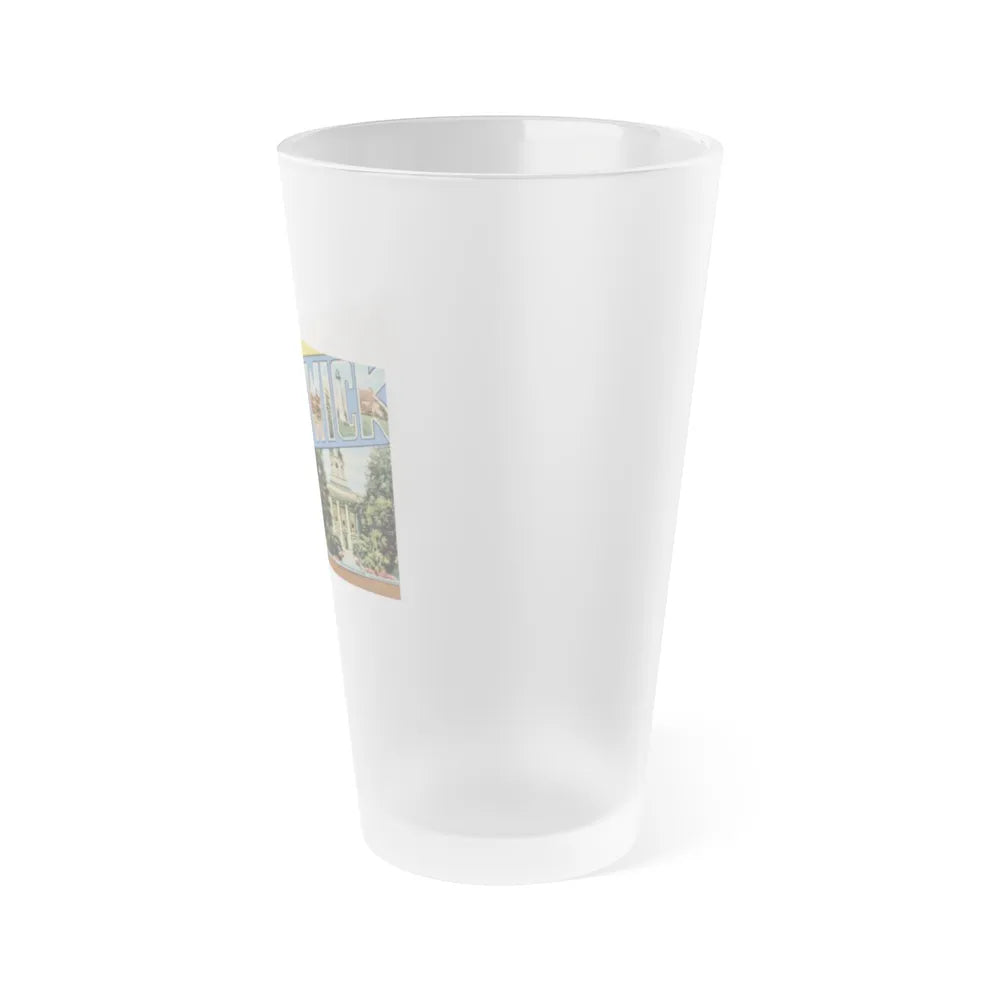 Greetings From Brunswick GA (Greeting Postcards) Frosted Pint Glass 16oz-Go Mug Yourself