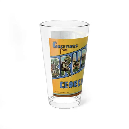 Greetings From Brunswick GA (Greeting Postcards) Pint Glass 16oz - Go Mug Yourself