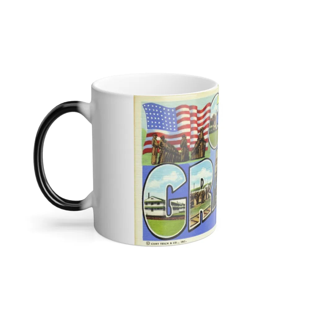 Greetings from Camp Grant Illinois (Greeting Postcards) Color Changing Mug 11oz-Go Mug Yourself