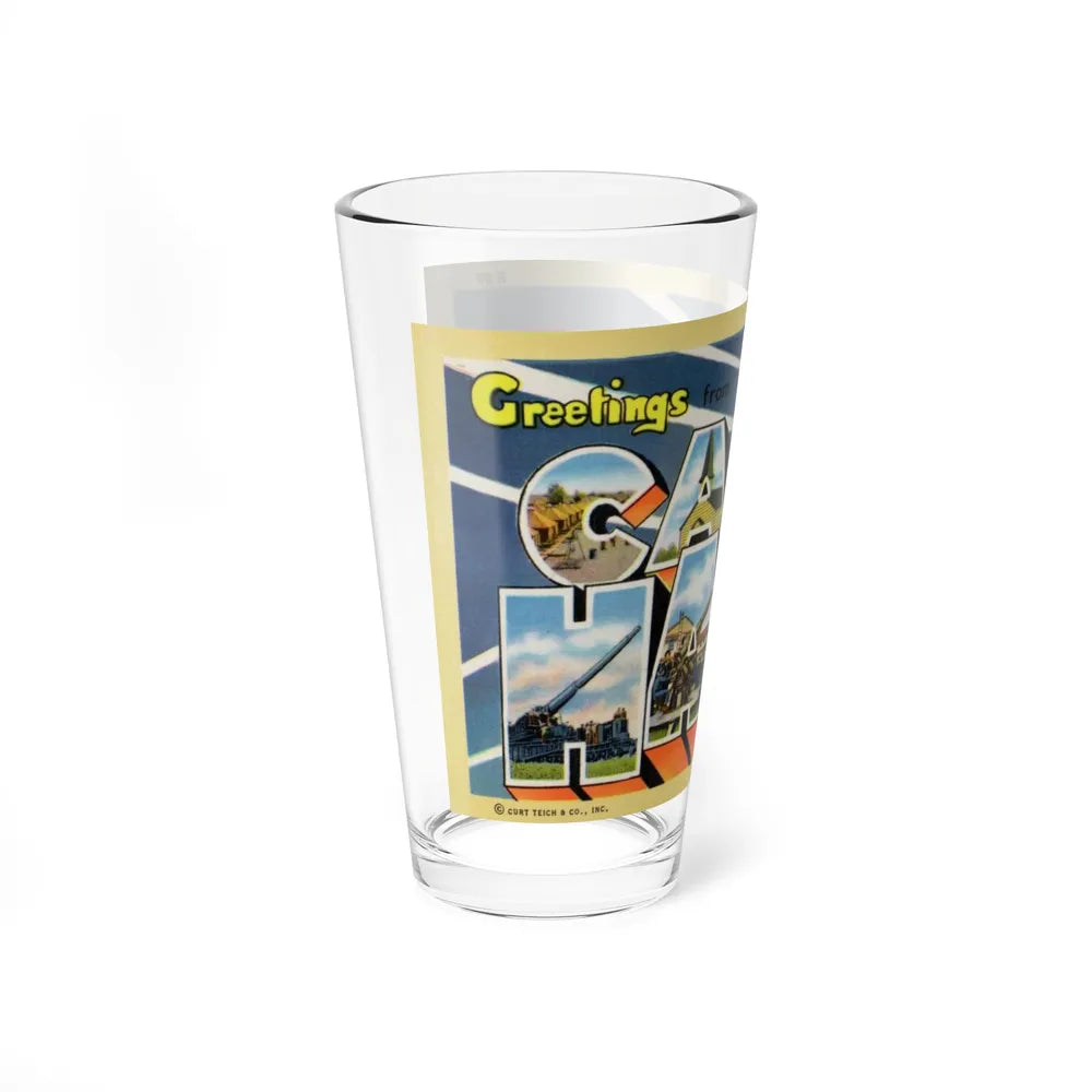 Greetings from Camp Haan California (Greeting Postcards) Pint Glass 16oz-Go Mug Yourself