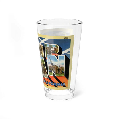 Greetings from Camp Haan California (Greeting Postcards) Pint Glass 16oz-Go Mug Yourself