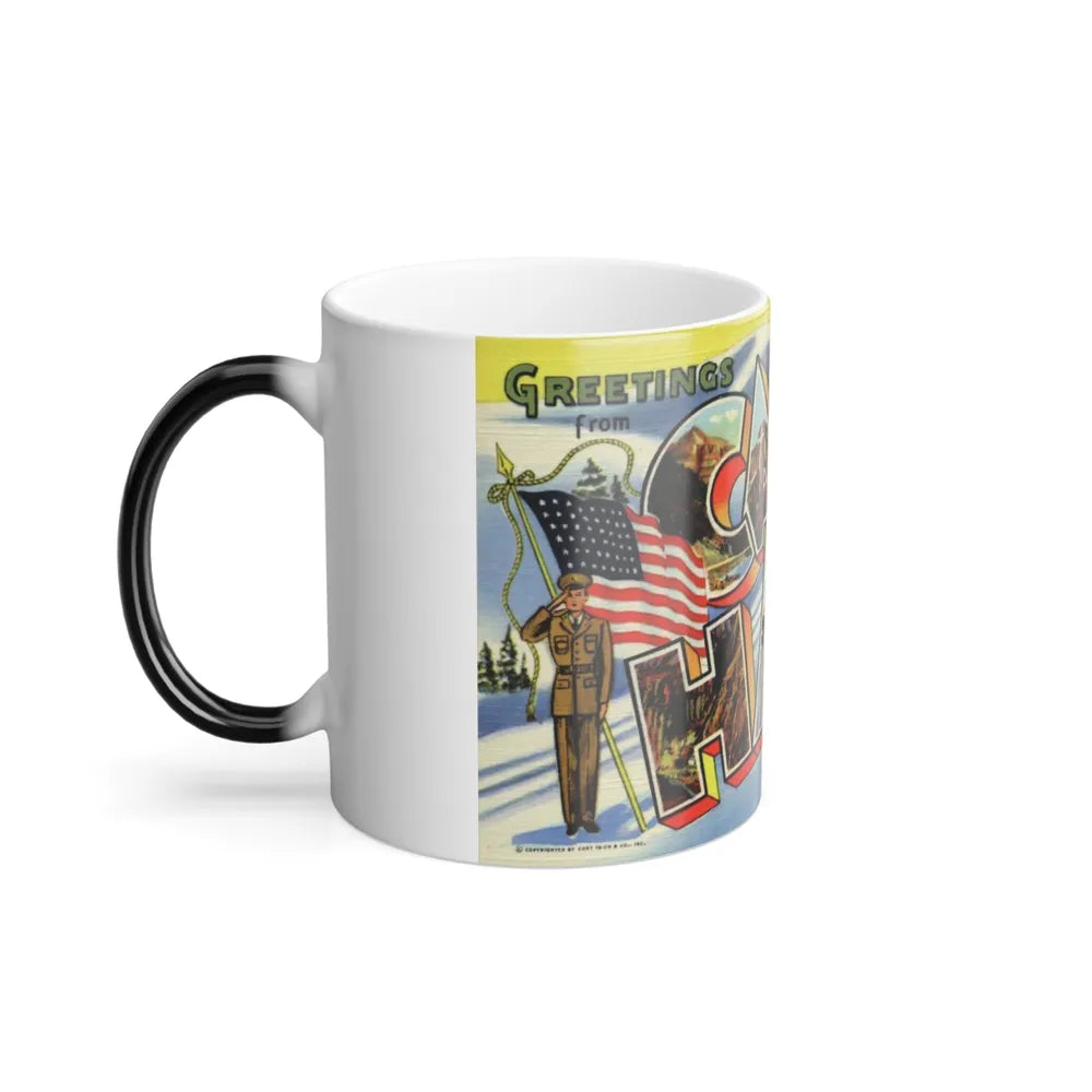 Greetings from Camp Hale Colorado (Greeting Postcards) Color Changing Mug 11oz-Go Mug Yourself