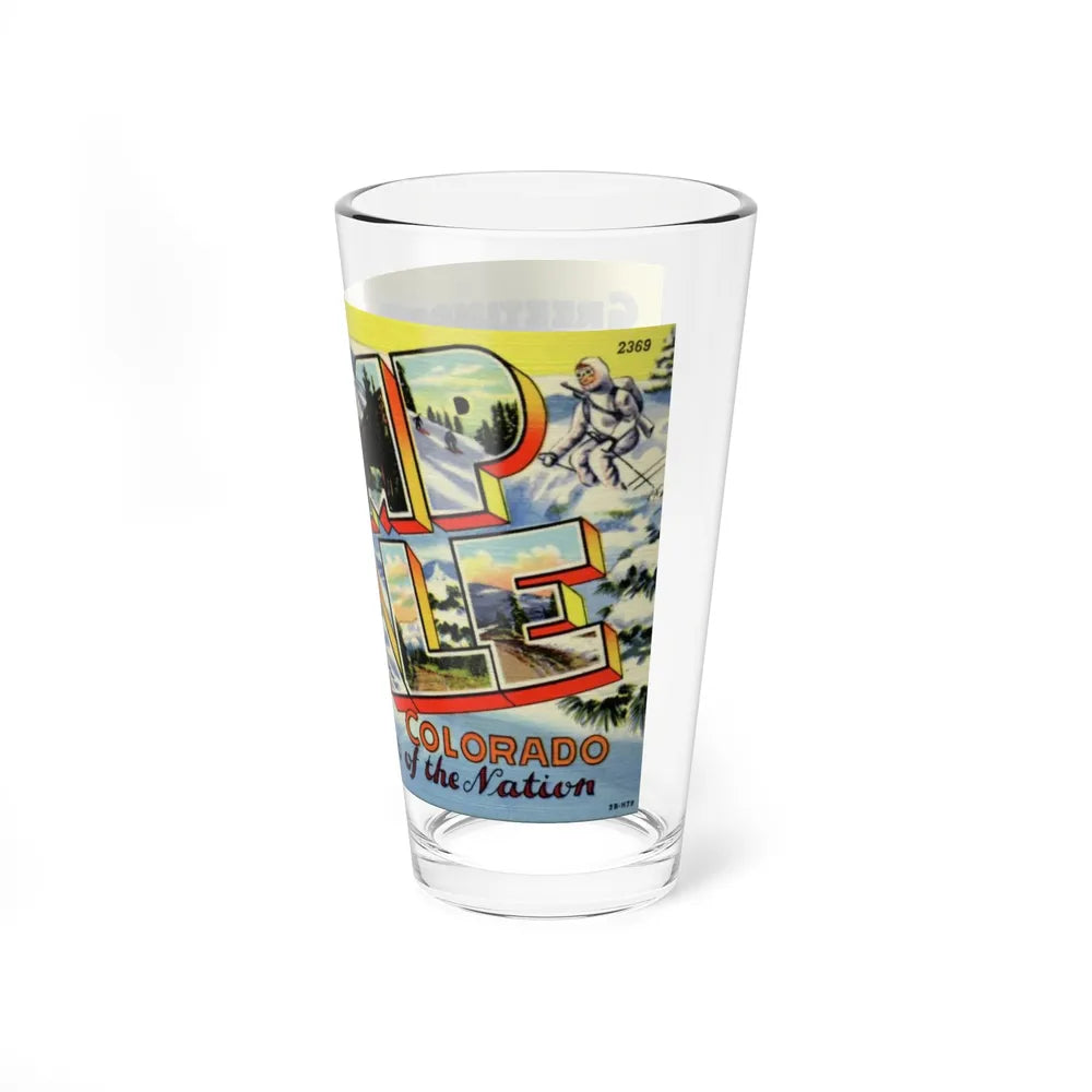 Greetings from Camp Hale Colorado (Greeting Postcards) Pint Glass 16oz-Go Mug Yourself