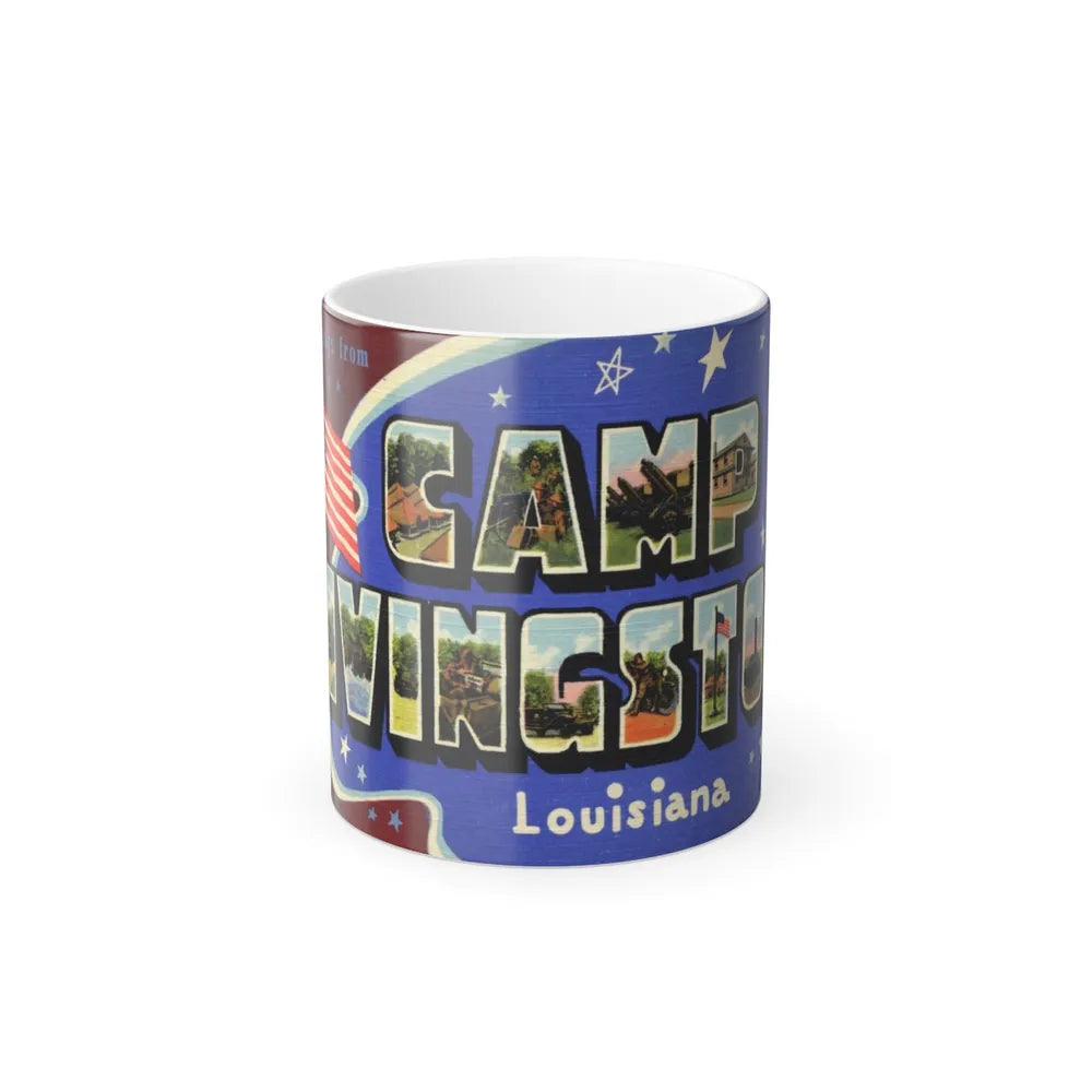 Greetings from Camp Livingston Louisiana (Greeting Postcards) Color Changing Mug 11oz-11oz-Go Mug Yourself