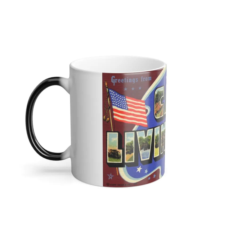 Greetings from Camp Livingston Louisiana (Greeting Postcards) Color Changing Mug 11oz-Go Mug Yourself