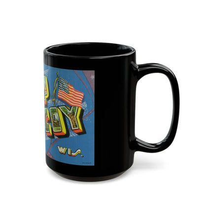 Greetings from Camp Mc Coy Wis (Greeting Postcards) Black Coffee Mug-Go Mug Yourself