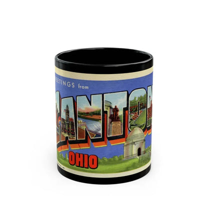 Greetings from Canton Ohio (Greeting Postcards) Black Coffee Mug 11oz - Go Mug Yourself