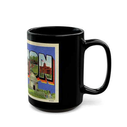 Greetings from Canton Ohio (Greeting Postcards) Black Coffee Mug-Go Mug Yourself