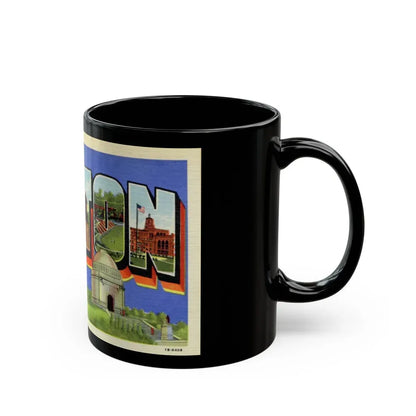 Greetings from Canton Ohio (Greeting Postcards) Black Coffee Mug - Go Mug Yourself