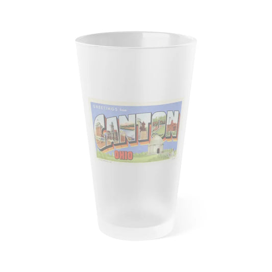 Greetings from Canton Ohio (Greeting Postcards) Frosted Pint Glass 16oz-16oz-Frosted-Go Mug Yourself