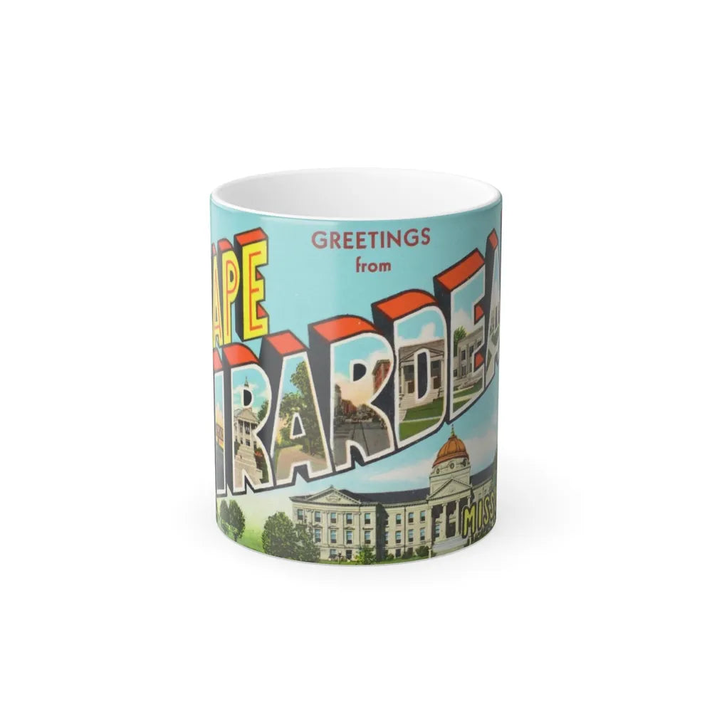 Greetings from Cape Girardeau Missouri (Greeting Postcards) Color Changing Mug 11oz-11oz-Go Mug Yourself