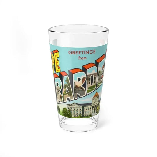 Greetings from Cape Girardeau Missouri (Greeting Postcards) Pint Glass 16oz 16oz - Go Mug Yourself