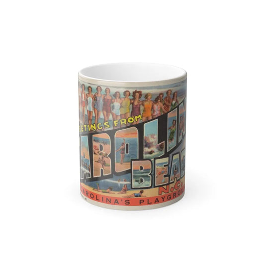 Greetings from Carolina Beach NC (Greeting Postcards) Color Changing Mug 11oz-11oz-Go Mug Yourself