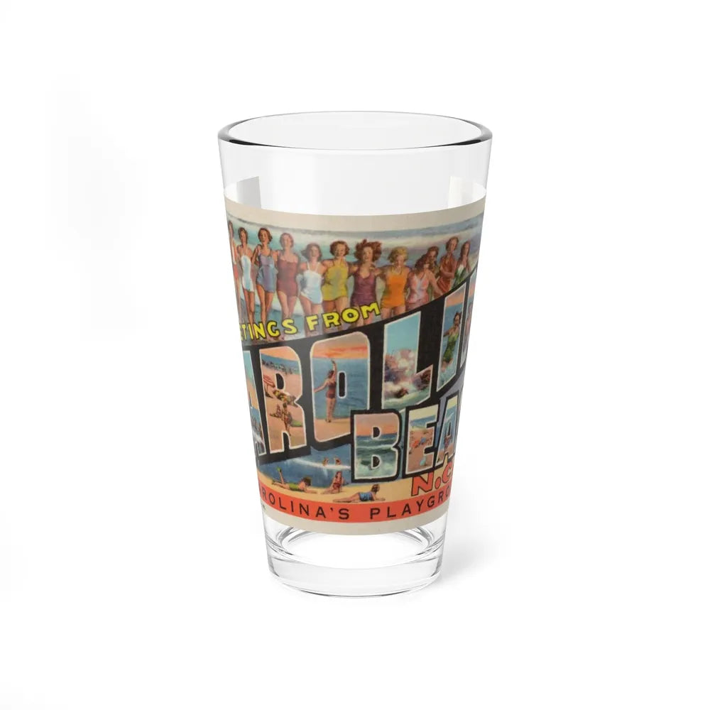 Greetings from Carolina Beach NC (Greeting Postcards) Pint Glass 16oz-16oz-Go Mug Yourself