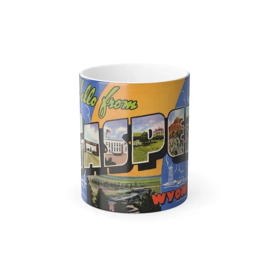 Greetings from Casper Wyoming (Greeting Postcards) Color Changing Mug 11oz Default Title 11oz - Go Mug Yourself