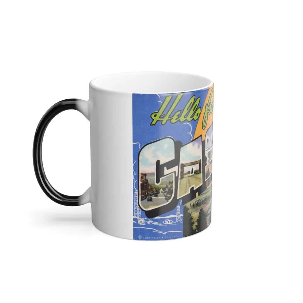 Greetings from Casper Wyoming (Greeting Postcards) Color Changing Mug 11oz-Go Mug Yourself