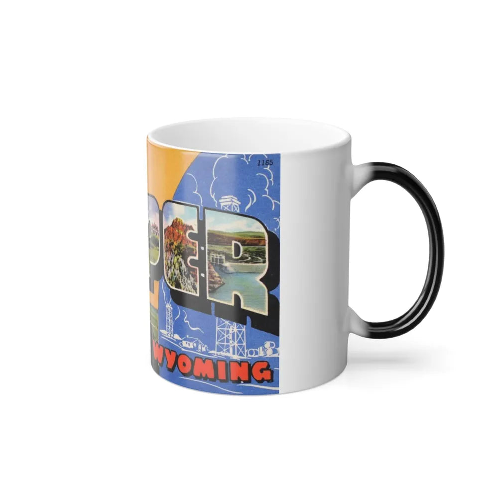 Greetings from Casper Wyoming (Greeting Postcards) Color Changing Mug 11oz-Go Mug Yourself