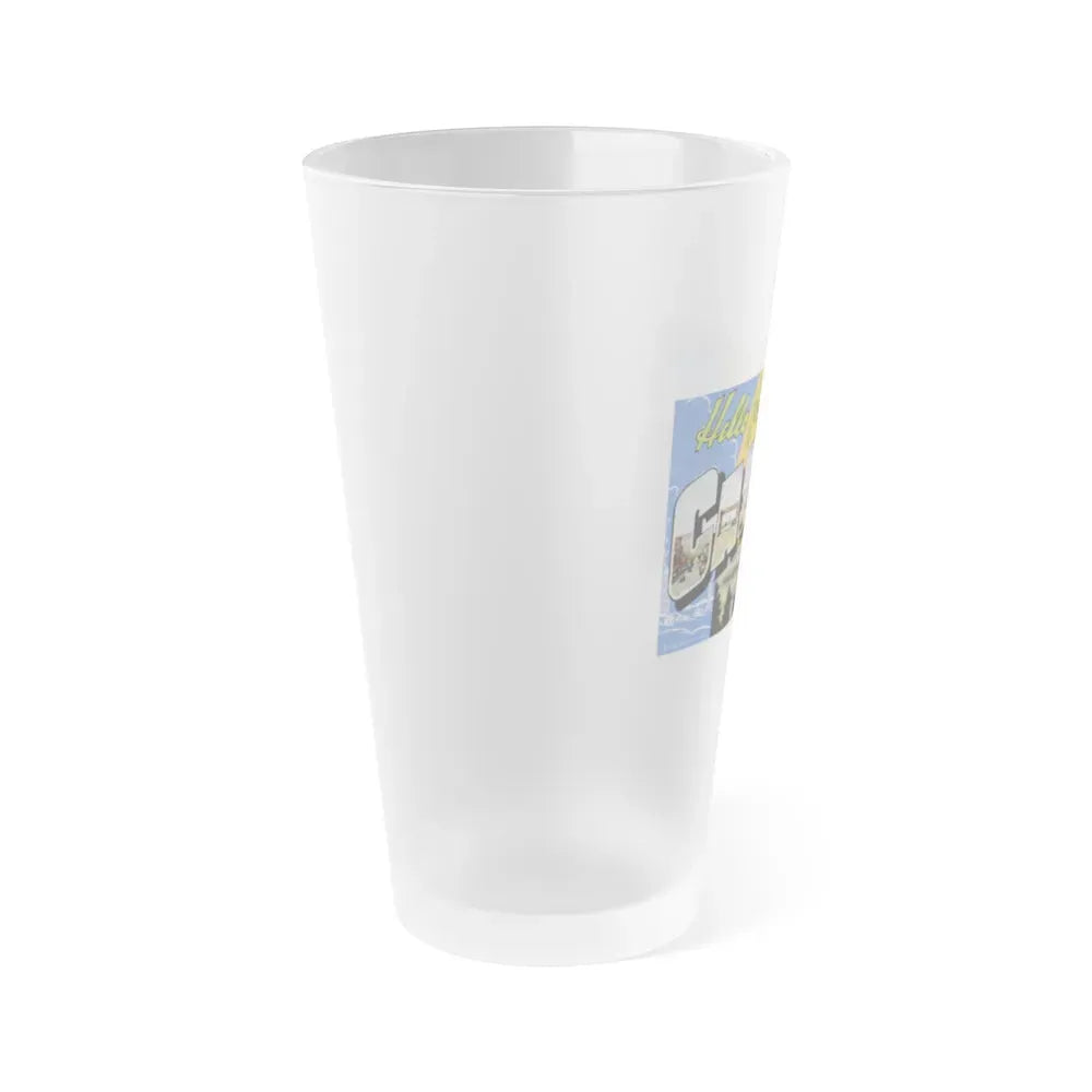 Greetings from Casper Wyoming (Greeting Postcards) Frosted Pint Glass 16oz - Go Mug Yourself