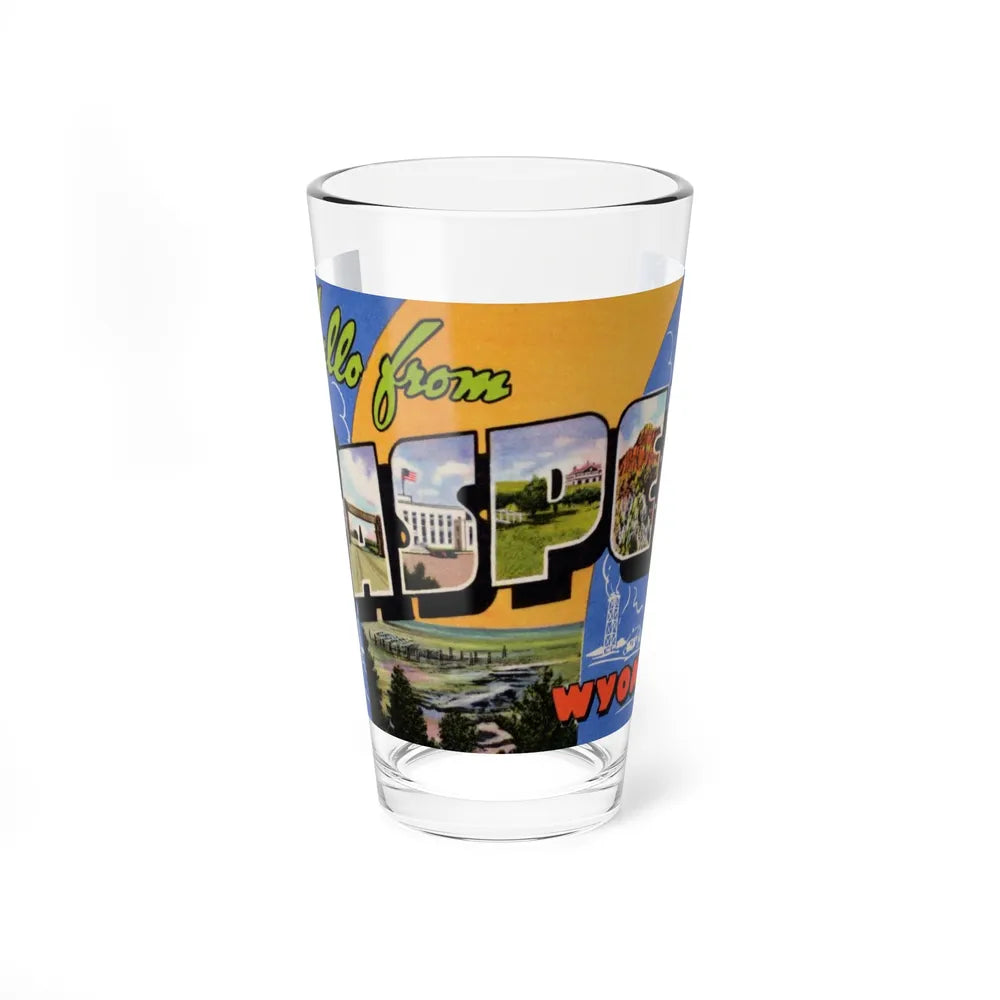 Greetings from Casper Wyoming (Greeting Postcards) Pint Glass 16oz-16oz-Go Mug Yourself