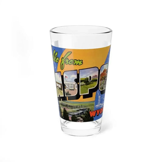 Greetings from Casper Wyoming (Greeting Postcards) Pint Glass 16oz 16oz - Go Mug Yourself
