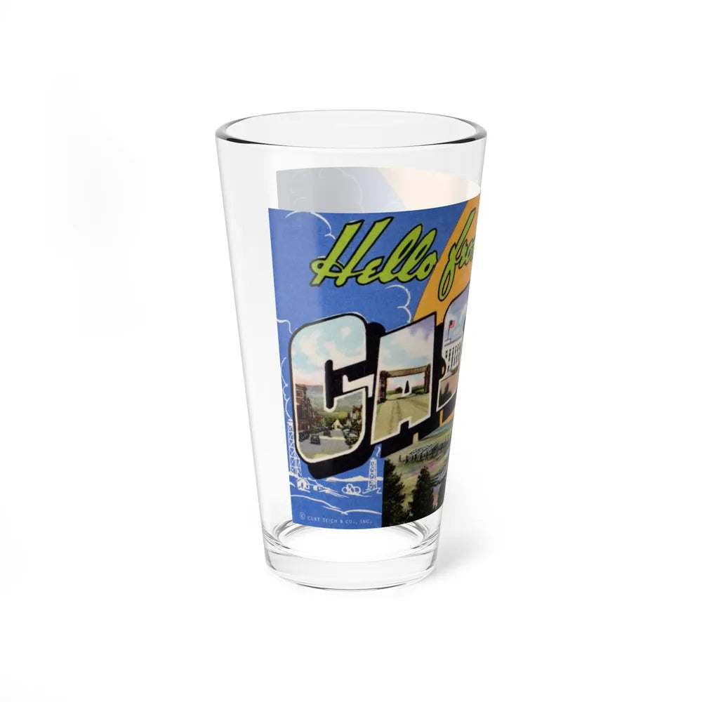 Greetings from Casper Wyoming (Greeting Postcards) Pint Glass 16oz-Go Mug Yourself