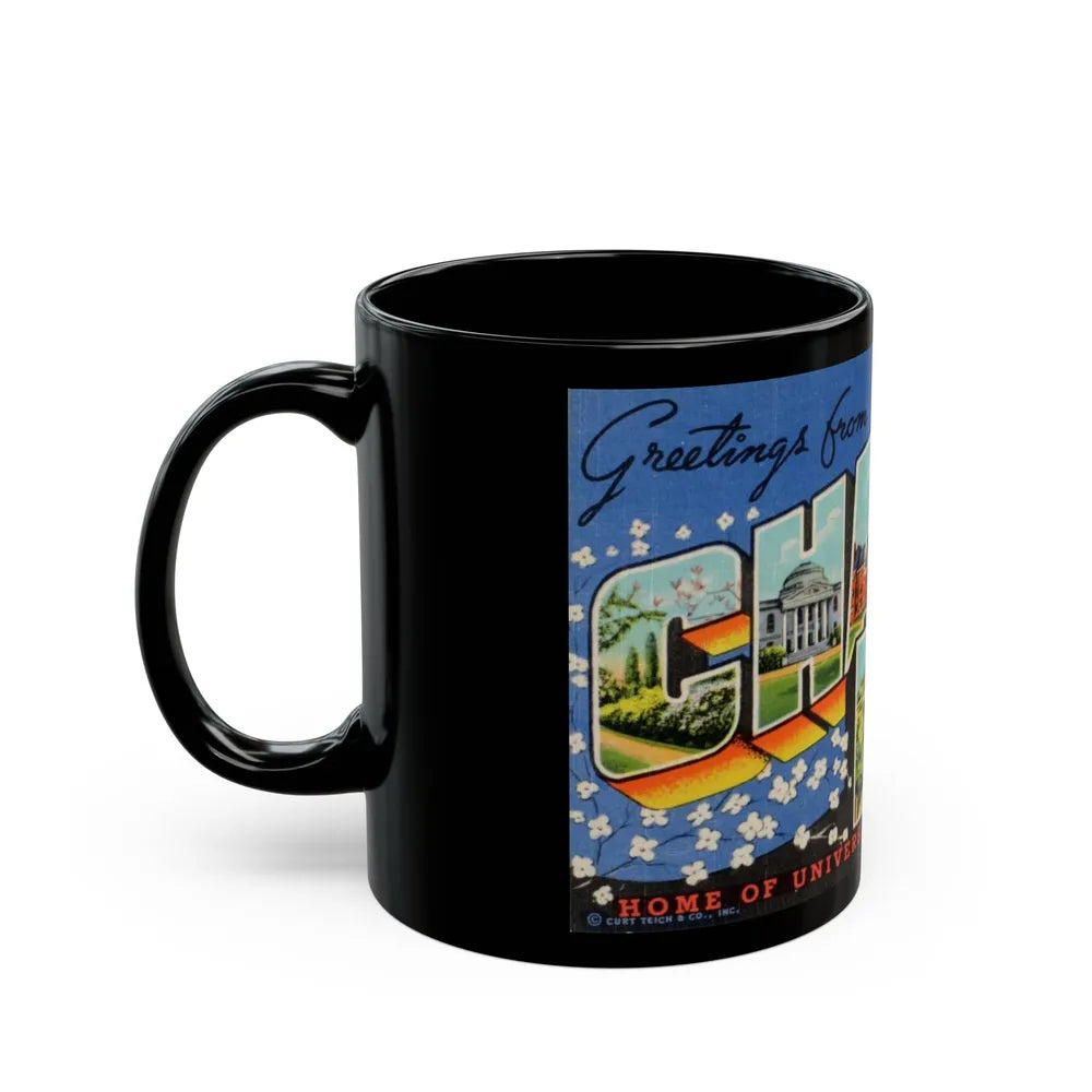 Greetings from Chapel Hill (Greeting Postcards) Black Coffee Mug-Go Mug Yourself