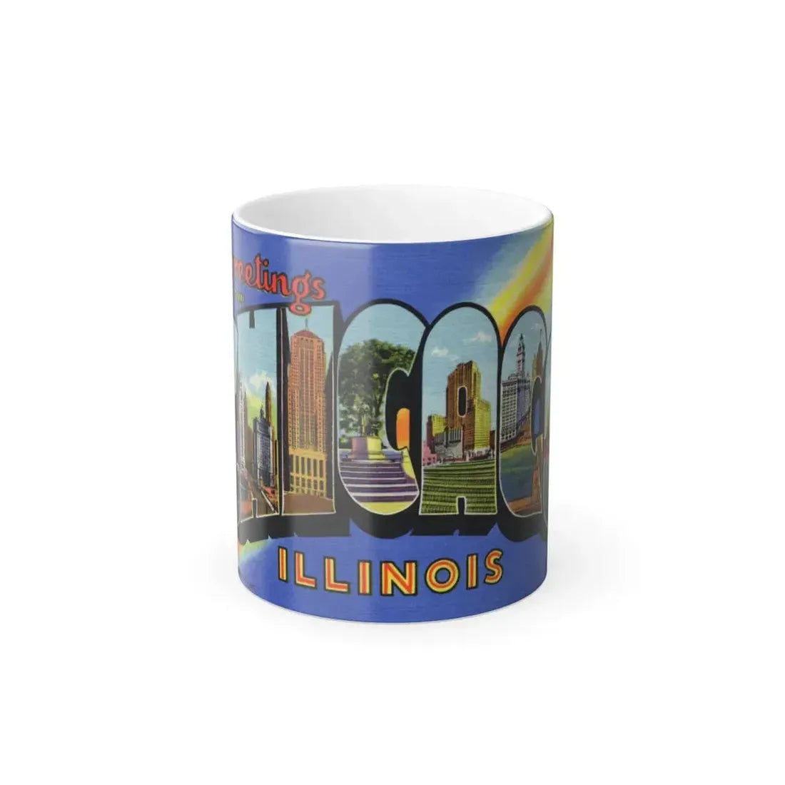 Greetings from Chicago Illinois (Greeting Postcards) Color Changing Mug 11oz Default Title 11oz - Go Mug Yourself
