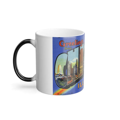 Greetings from Chicago Illinois (Greeting Postcards) Color Changing Mug 11oz-Go Mug Yourself