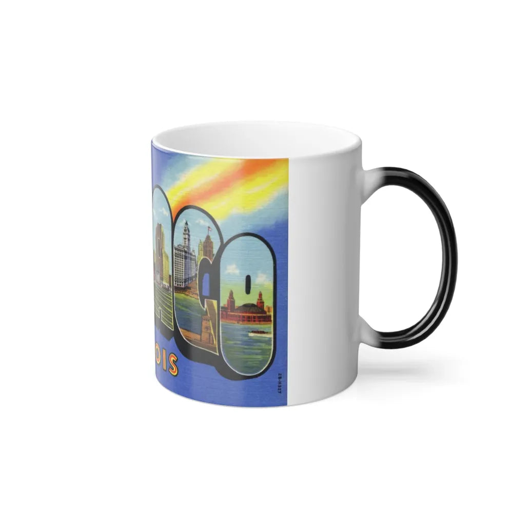 Greetings from Chicago Illinois (Greeting Postcards) Color Changing Mug 11oz-Go Mug Yourself