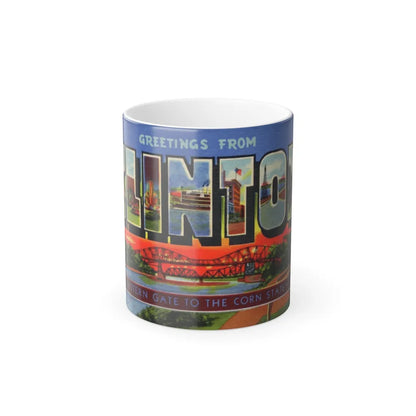 Greetings from Clinton (Greeting Postcards) Color Changing Mug 11oz-11oz-Go Mug Yourself